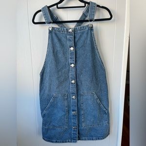 women’s M denim overall dress